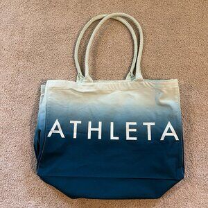 Athleta Blue White Ombre Beach Tote Bag